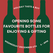 Holiday Taste & Buy - Wednesday December 6th